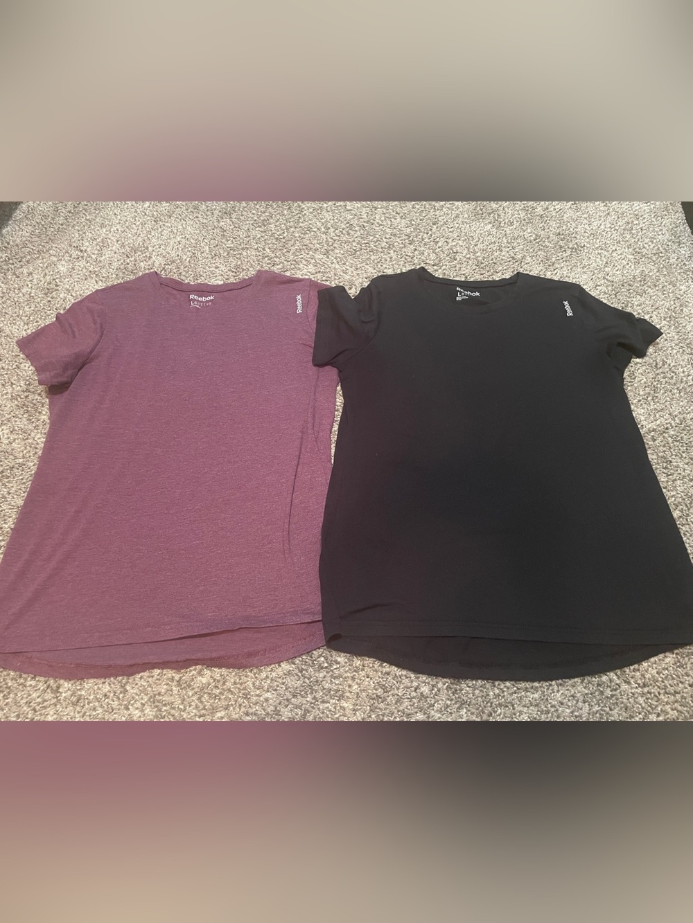 Reebok Women’s Short Sleeve Tees in Black and Plum